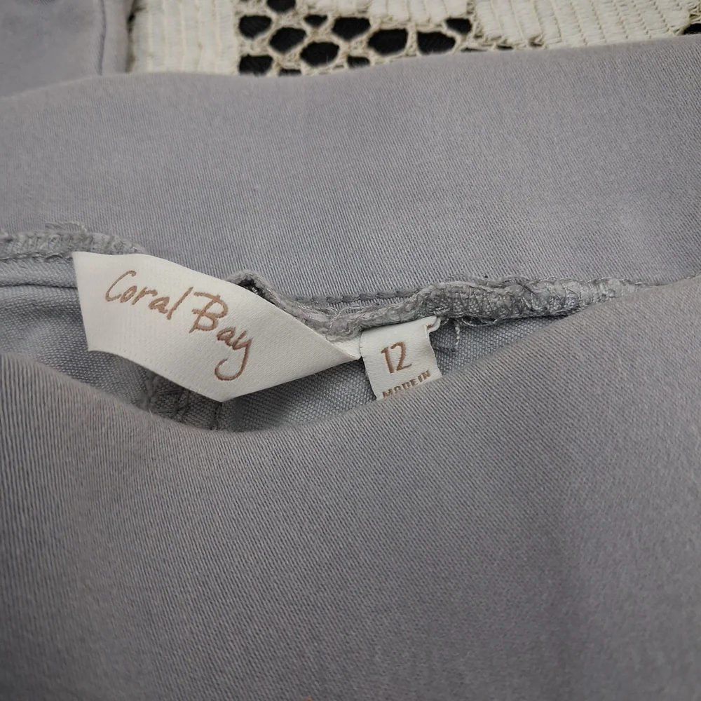 Coral Bay Women's Straight Leg Pants in Soft Gray - Picture 2 of 4